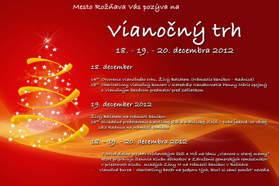 Program Vianočných trhov v Rožňave