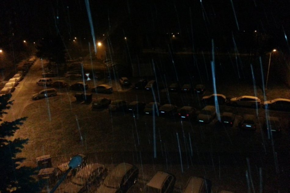 Sneženie v Rožňave