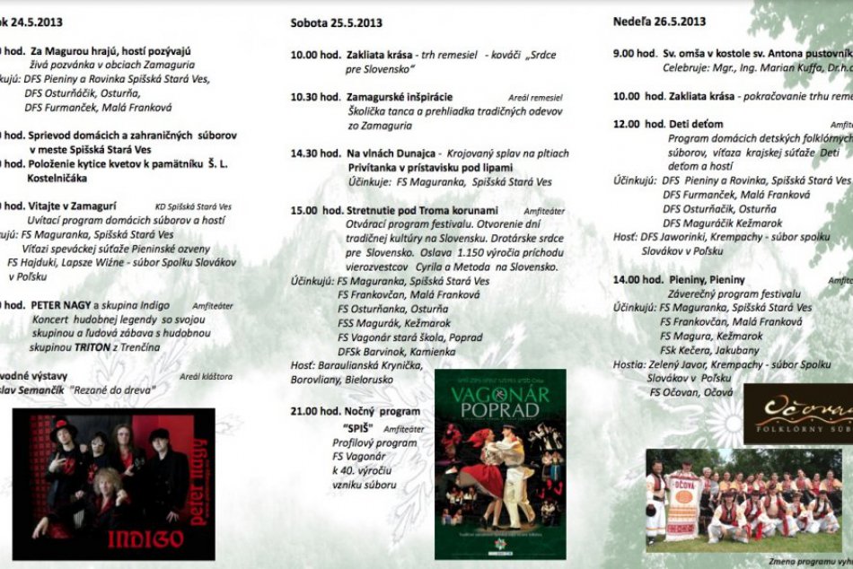 Zamagurské folklórne slávnosti začínajú už v piatok. Poznáme už program
