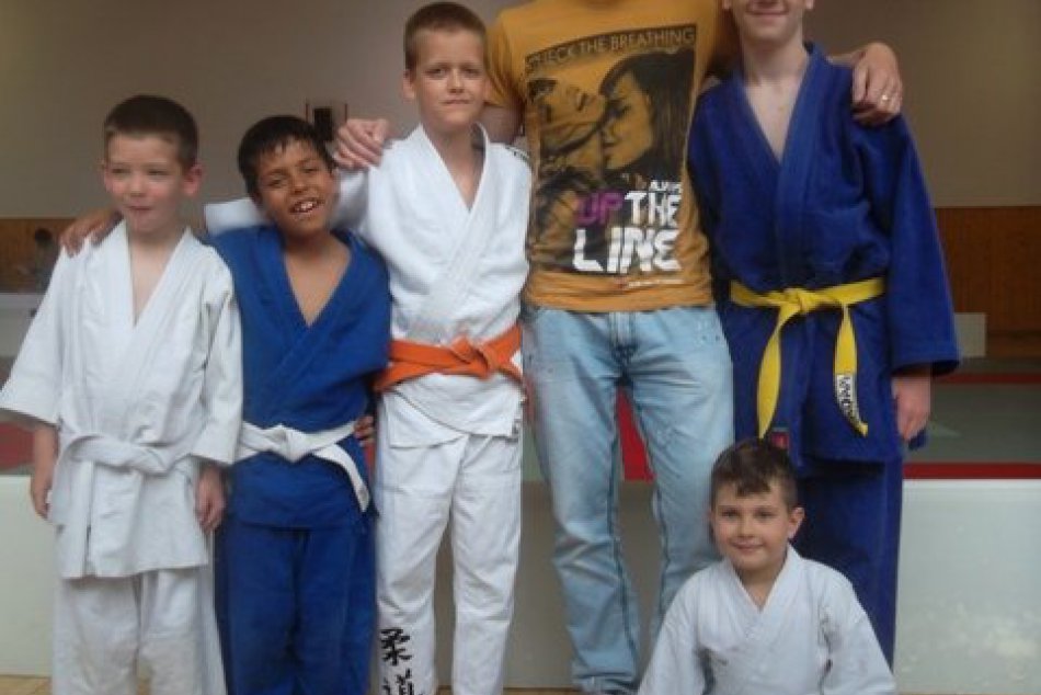 Džudisti TJ SOKOL Prievidza na stupni víťazov