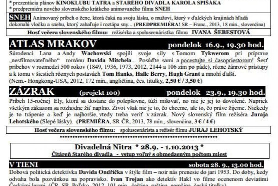 Program kinoklubu
