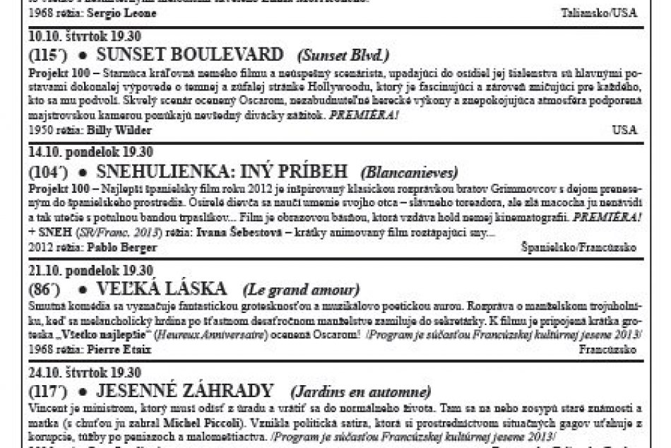 Októbrový Filmový klub v Múzeu SNP