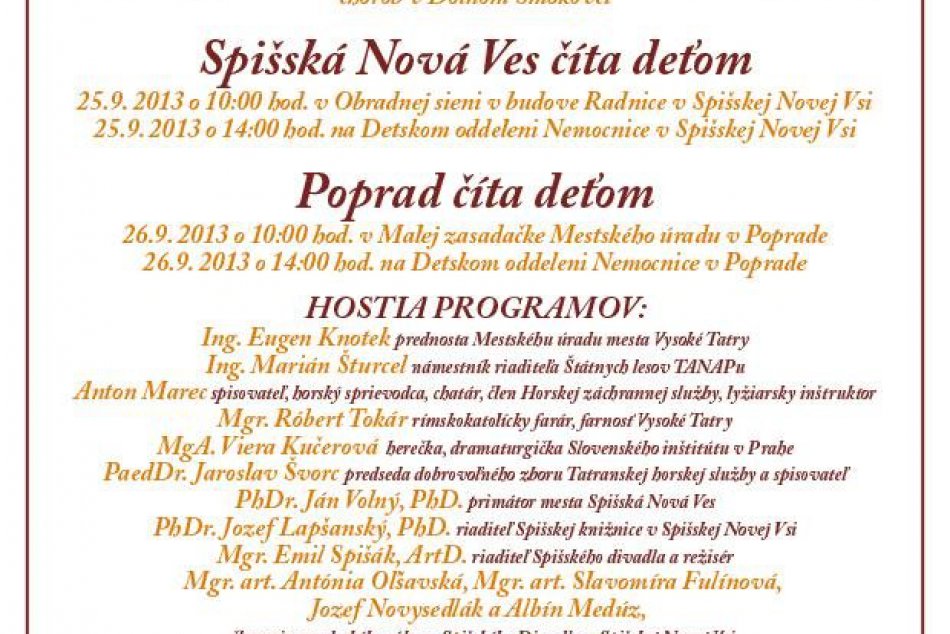 Celé Slovensko číta deťom