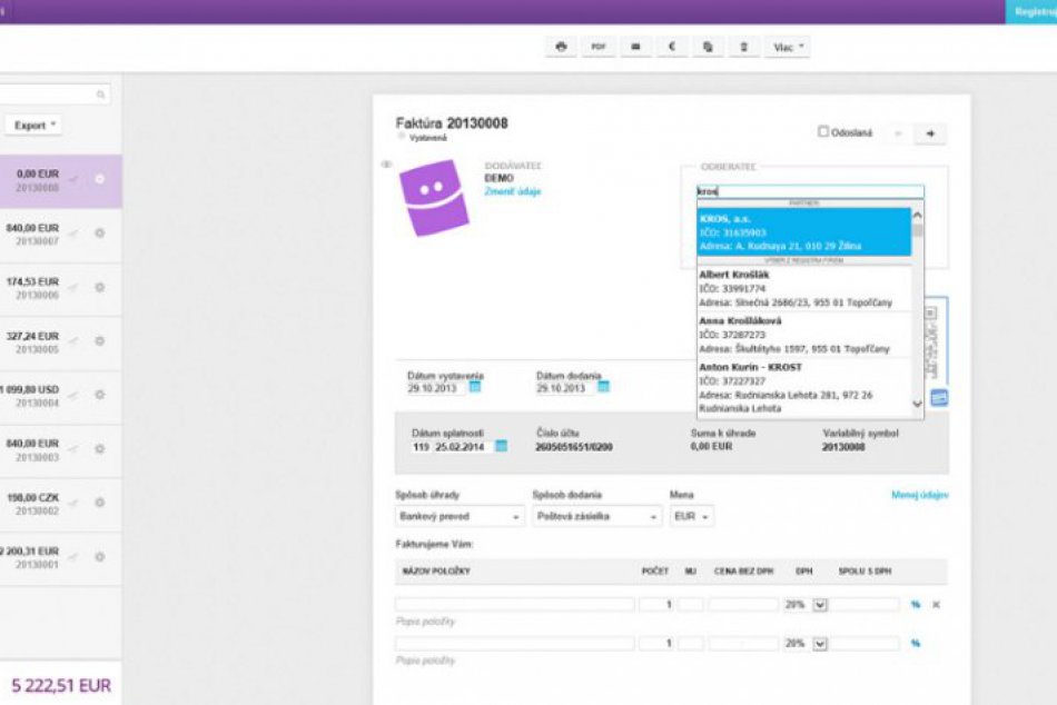 iKros faktury ZADARMO