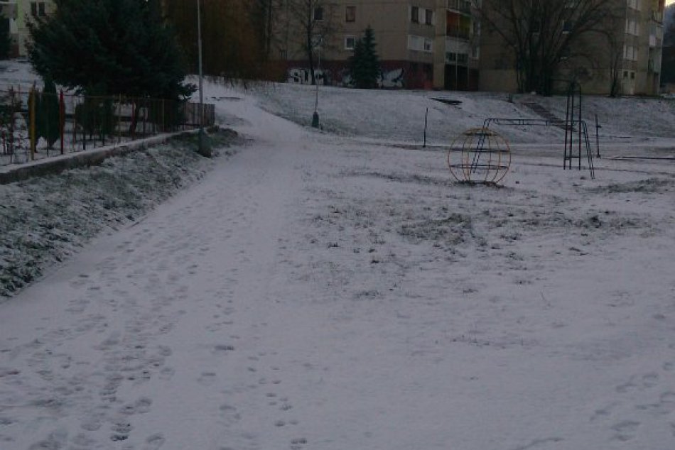 Prvý sneh už aj v Rožňave