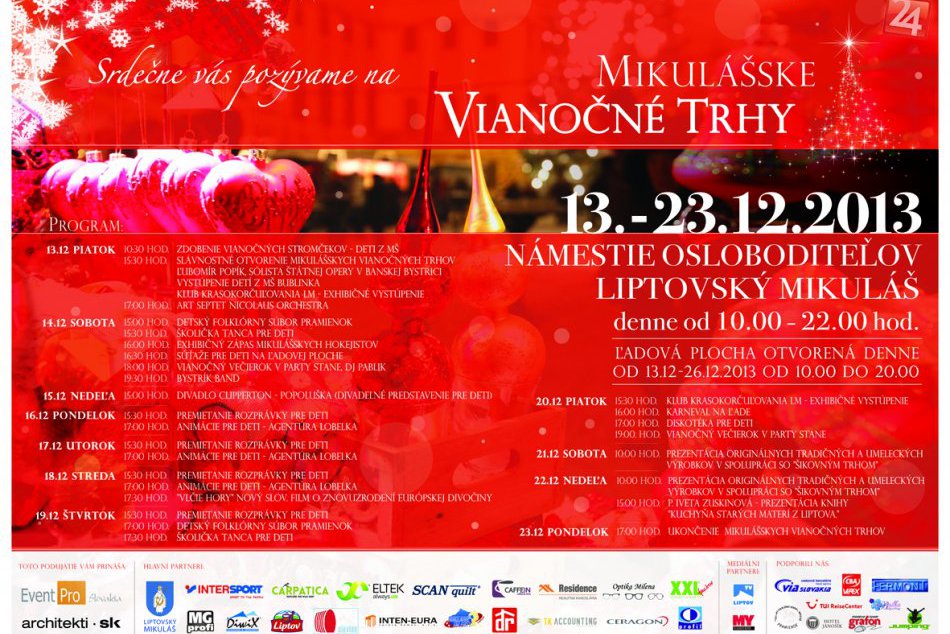 Vianočné trhy program