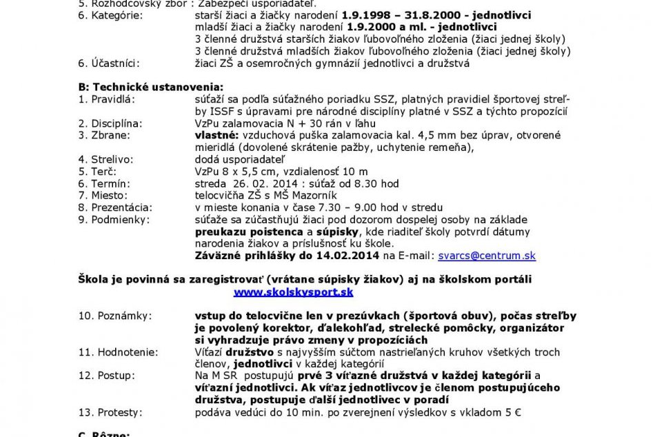 Majstrovstvá škôl Banskobystrického kraja