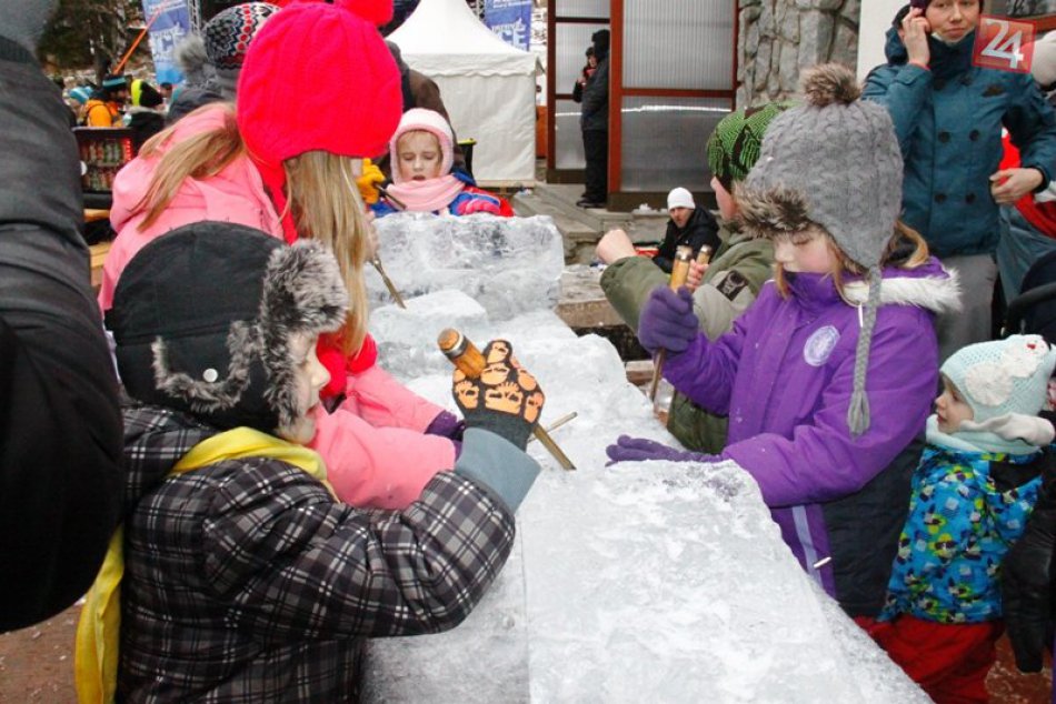 Ľadové sochy na Hrebienku 2014