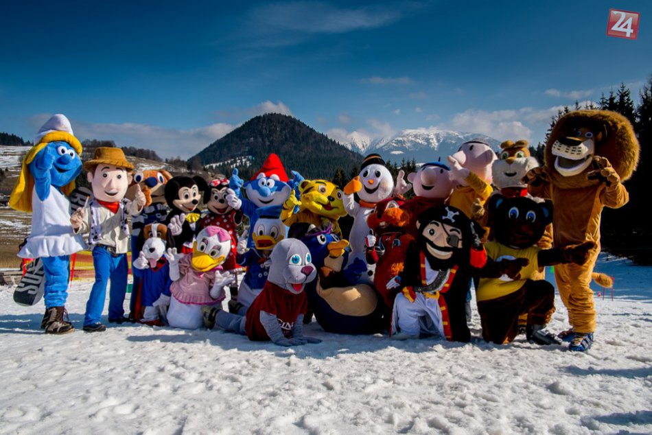 Na Donovaloch lyžovali rozprávkové postavičky