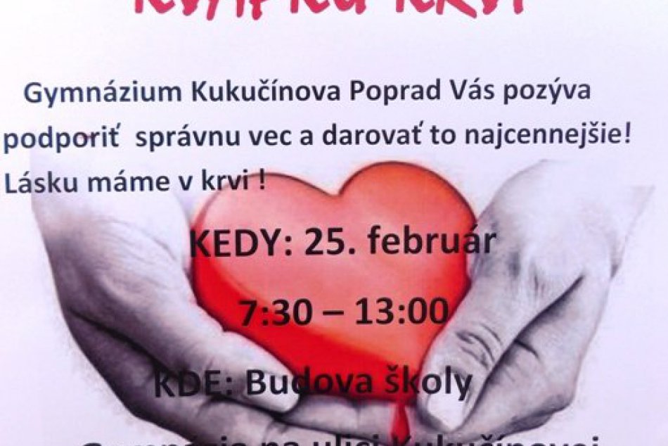 Kvapka krvi na Gymnáziu Kukučínova
