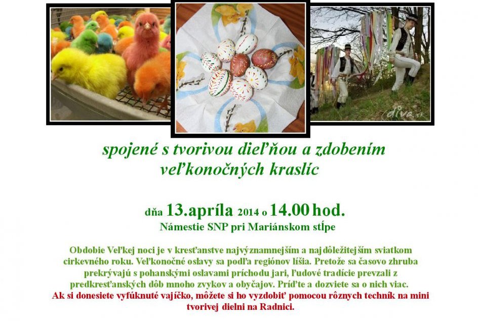 Veľkonočné potulky mestom: V Bystrici sa dozviete viac o sviatkoch jari a nielen