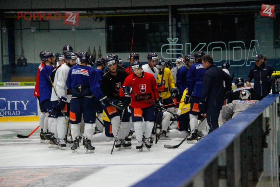 OBRAZOM: Takto trénovali Slováci v Poprade pred zápasom proti Fínsku
