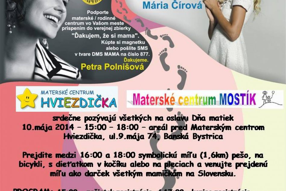 Najväčšia oslava Dňa matiek: Míľa pre mamu v Bystrici, tentoraz s bohatým progra