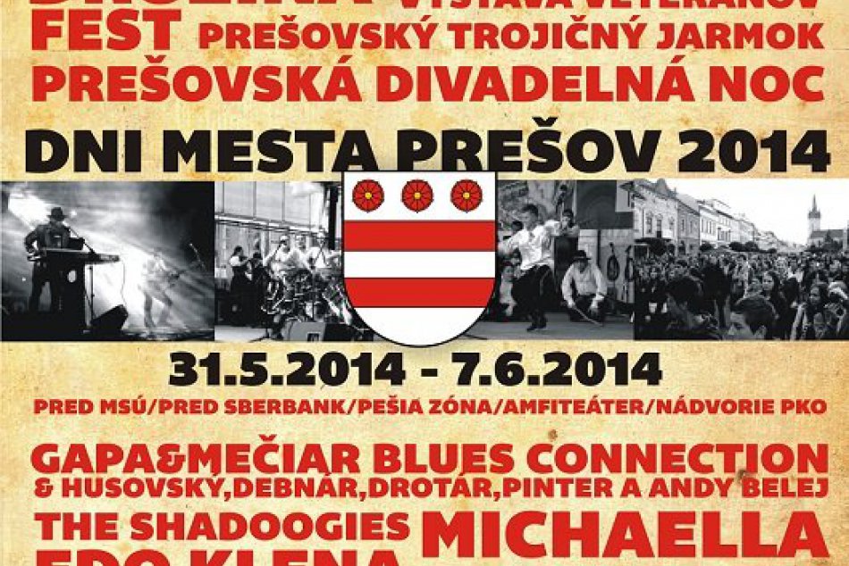 Bohatý program počas Dní mesta Prešov: Na toto sa môžeme tešiť!