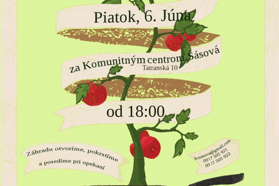 Komunitná záhrada v Sásovej - Banská Bystrica