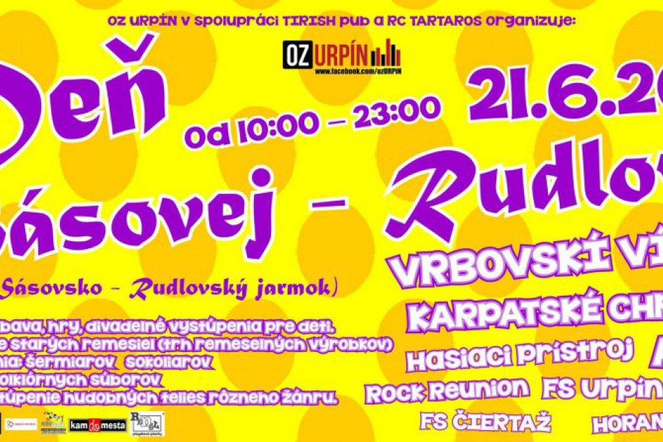 Deň Sásovej Rudlovej s bohatým programom pre Bystričanov