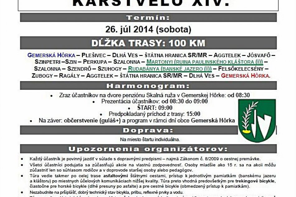 Cykloturistika po Aggteleku: 14. ročník Karstvelo
