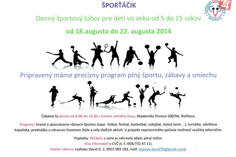 Príď si zašportovať s kamošmi. Šporťáčik do konca týždňa