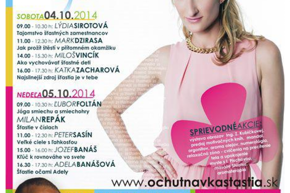 Druhý ročník Ochutnávky šťastia plný silných osobností a zaujímavých prednášok