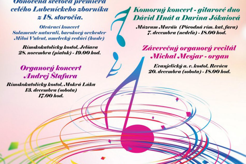 Revúcke adventné koncerty plagát