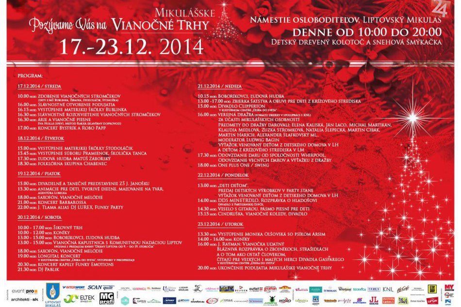 Vianocne trhy program