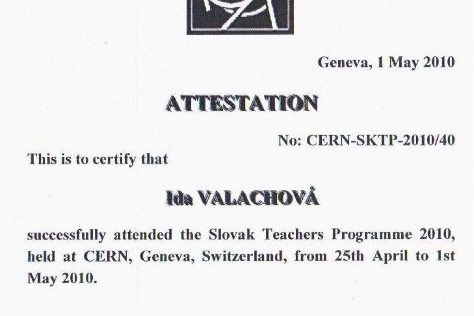 učiteľka Ida Valachová