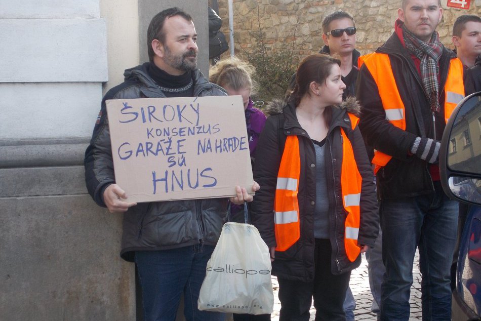 Protest na Bratislavskom hrade