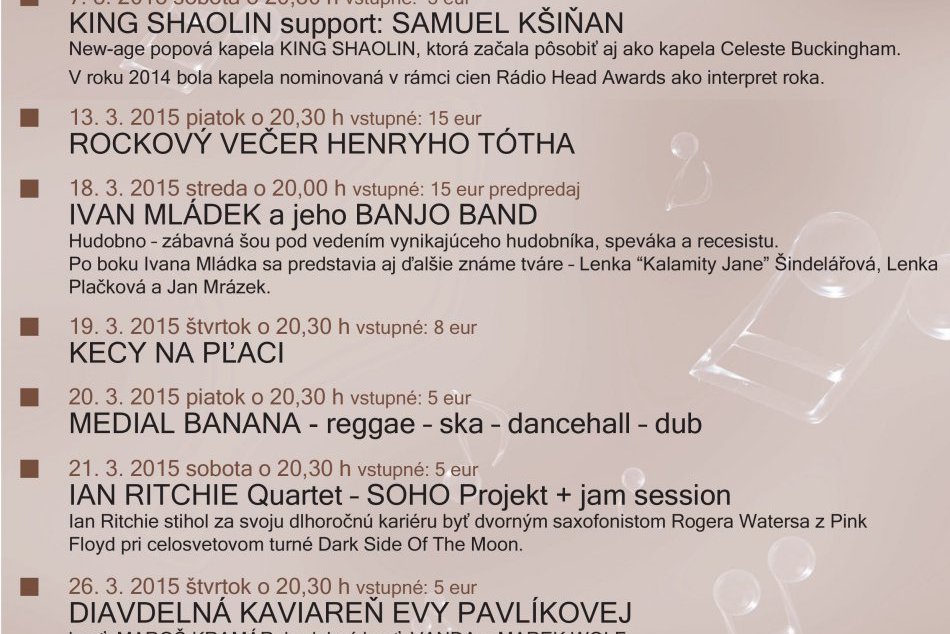 Music a Café - marec