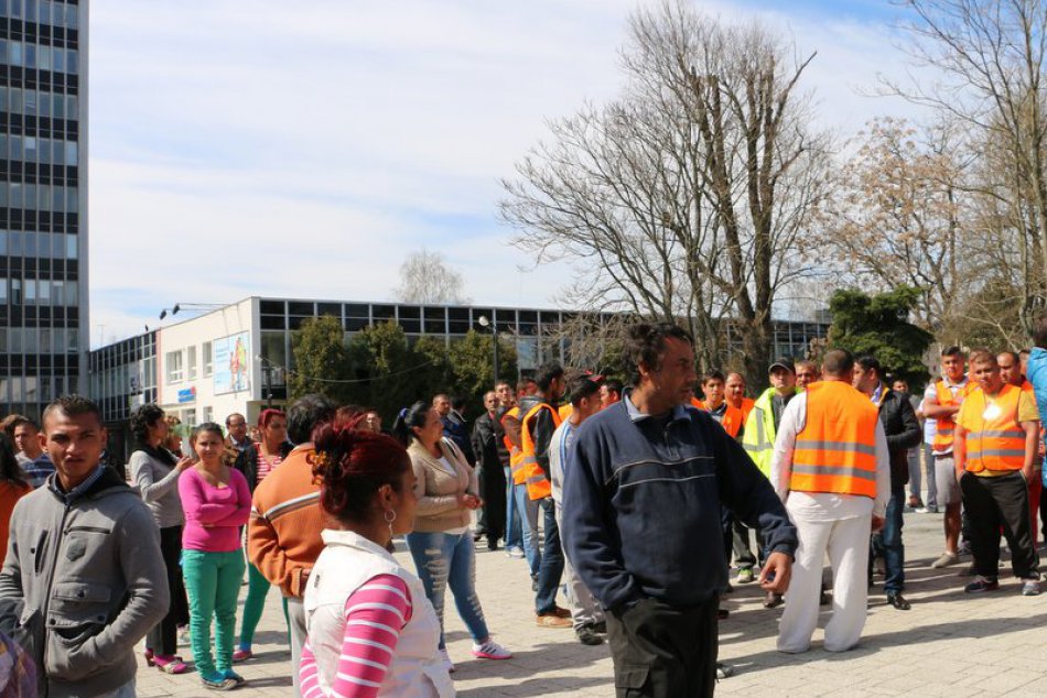 Protestný pochod Rómov v Michalovciach