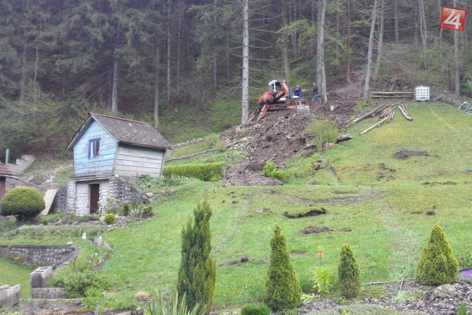 Zával za rodinným domom v Bielom Potoku