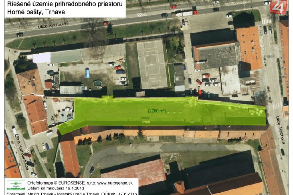 Vizualizácia oddychovej zóny pri severných hradbách