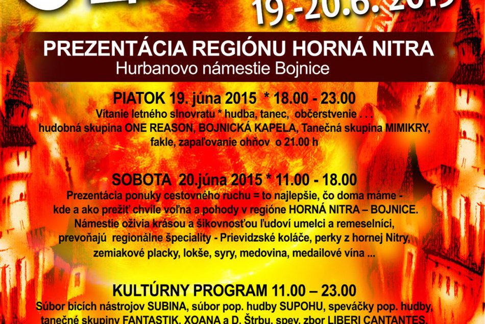 Príďte sa zabaviť do Bojníc a na Hornú Nitru