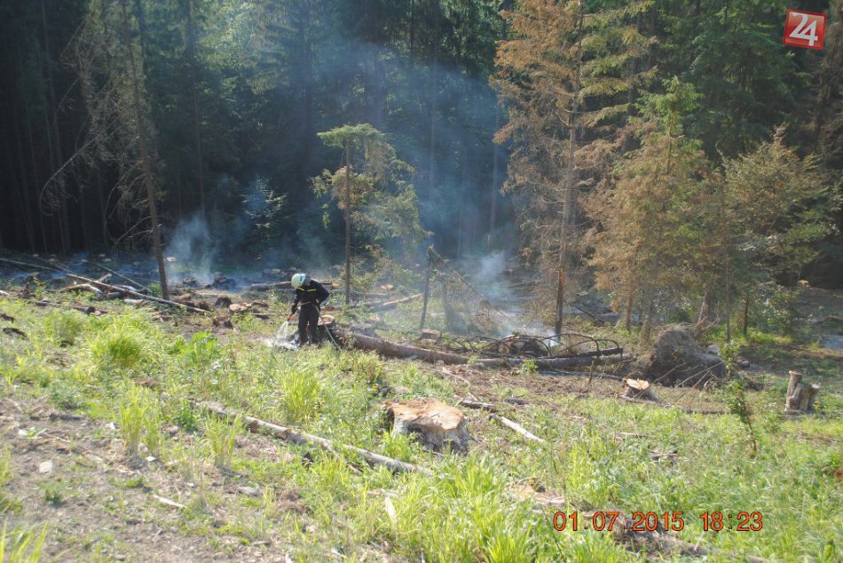 Požiar na rúbanisku v katastri obce Radoľa