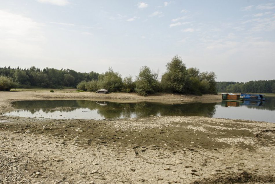 V Trnoveckej zátoke na Liptovskej Mare