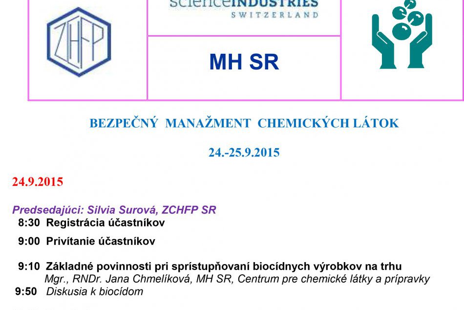 V Liptovskom Jáne sa koná konferencia CHÉMIA 2015