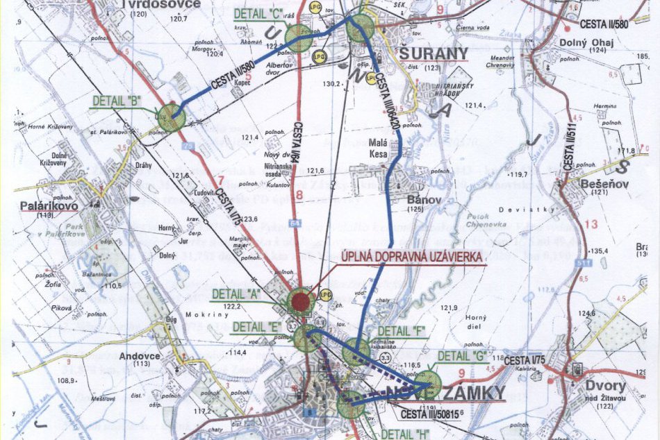 Mapy trás obchádzok