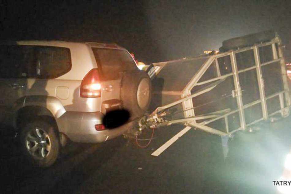 Pri nehode na diaľnici vypadol z vozíka kôň. Zranené zviera museli na mieste utr