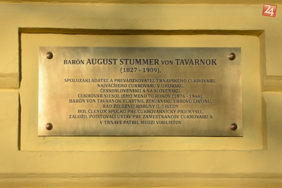 Založil jeden z najväčších cukrovarov: Teraz mu odhalili pamätnú tabuľu