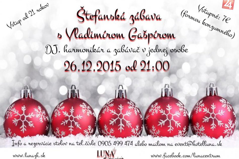 Štefanská zábava v žiarskej Lune