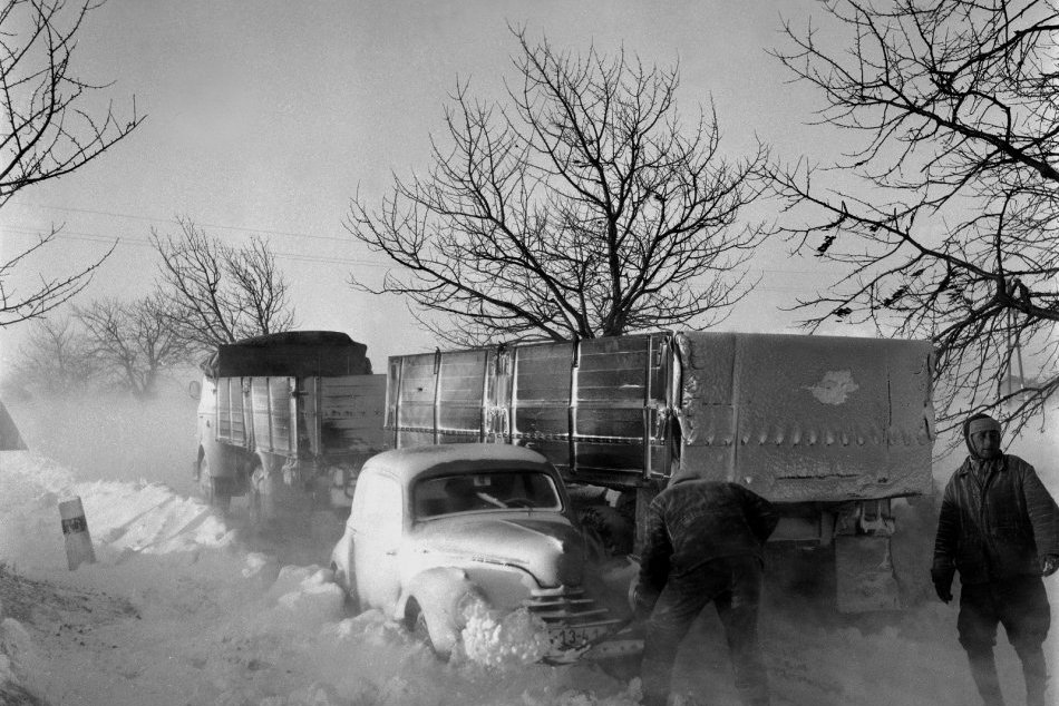 Zima v meste v minulosti