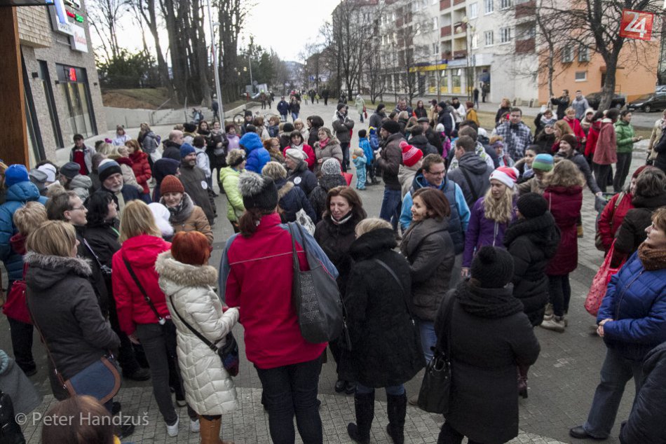 Živá reťaz v Poprade