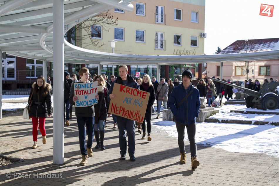 Štrajk študentov v Poprade