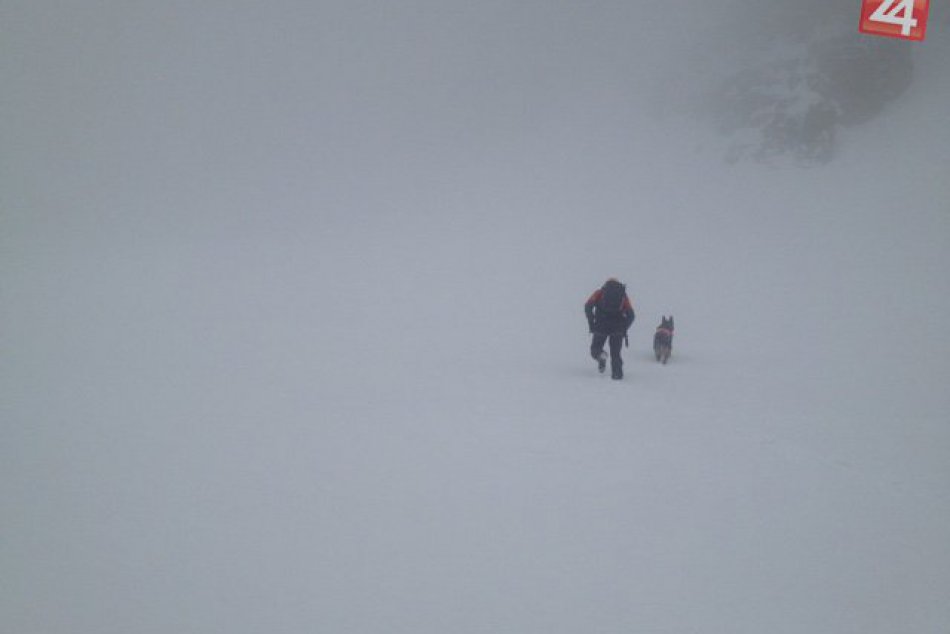 Batizovskou próbou spadla lavína. Prehľadávalo ju šesť záchranárov a psovodov