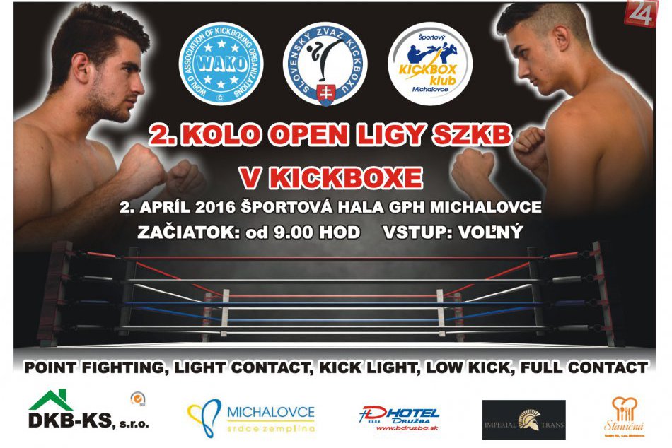 Open liga v kickboxe 2016 bude v Michalovciach