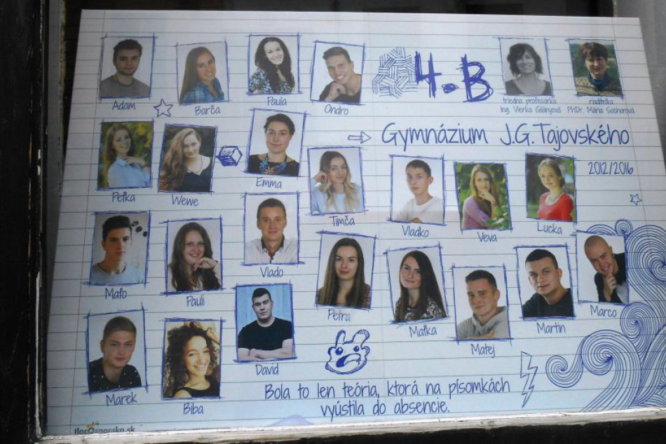 FOTO: Maturitné tablá spestrili bystrické výklady.