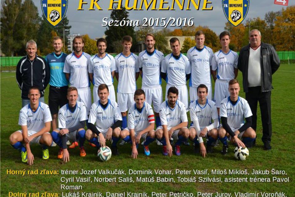 FK Humenné. Toto je káder, ktorý vybojoval postup do štvrtej ligy