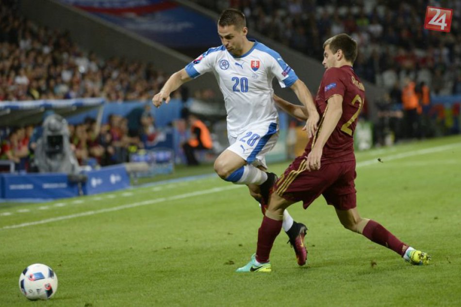 Futbal ME 16: Slovensko - Rusko