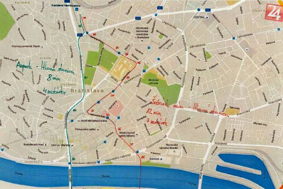 Linka 1 vs. linka 93