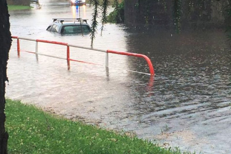 Dážď v Komárne aj jeho následky