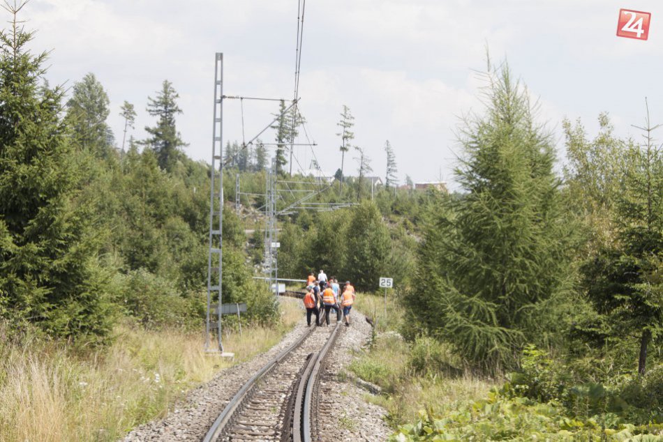 Električka spadnutý most Tatranská Polianka 2016
